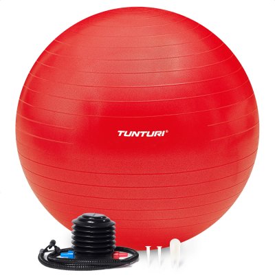 Gymnastický míč s pumpičkou TUNTURI zesílený 75 cm Červený