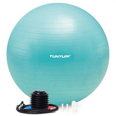Gymnastický míč s pumpičkou TUNTURI zesílený 75 cm Tyrkysový