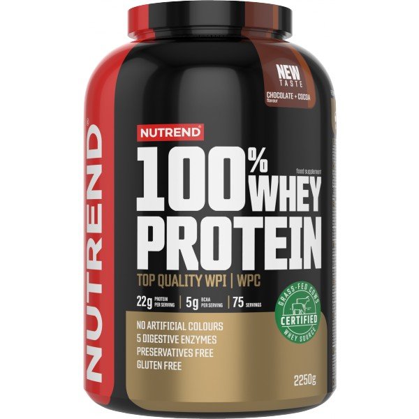 100 % Whey Protein - 2250 g, jahoda