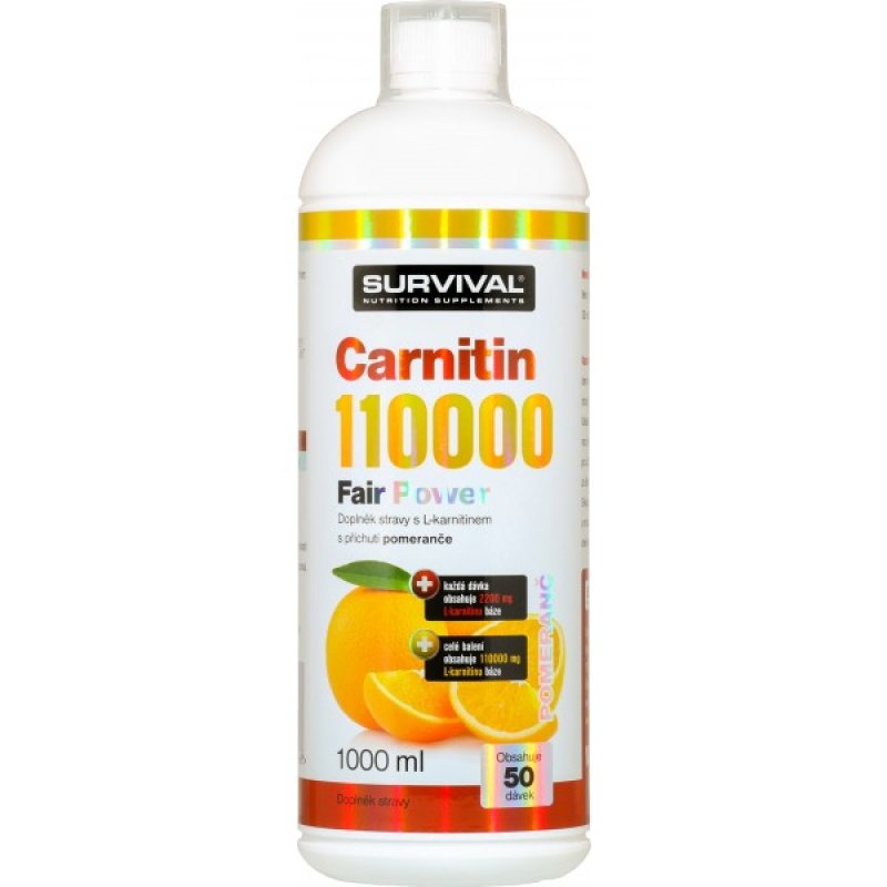 Carnitin 110000 Fair Power - 1000 ml, višeň