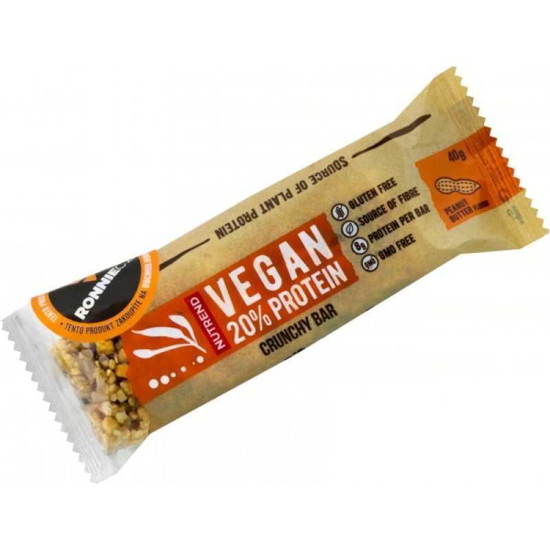 Vegan Protein Crunchy Bar - 40 g, arašídové máslo