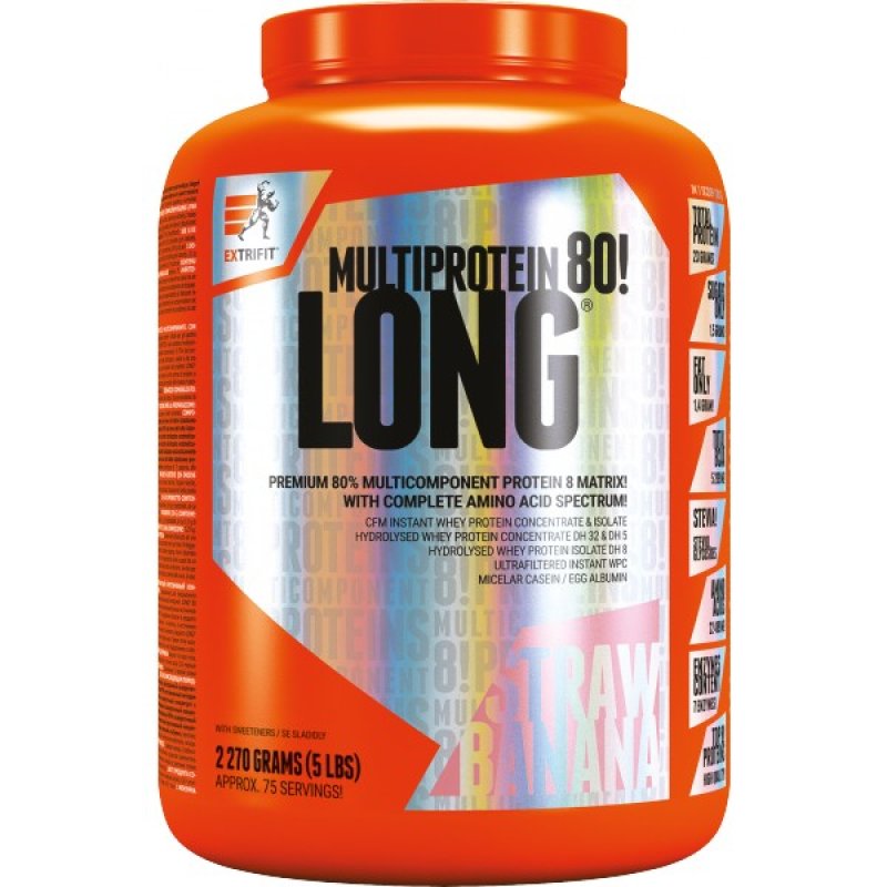 Long 80 Multiprotein - 2270 g, jahoda-banán