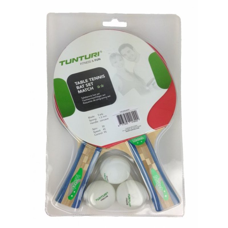 Pálky a míčky na stolní tenis TUNTURI Set Match sada