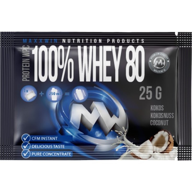100 % Whey 80 - 25 g, kokos