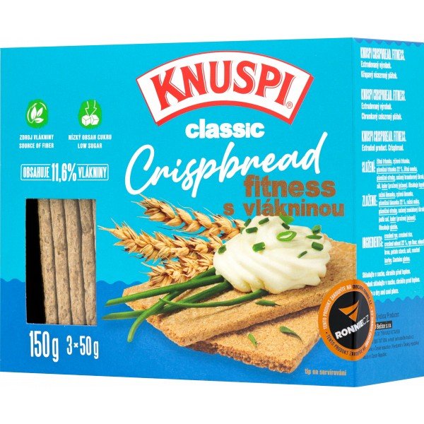Knuspi Crispbread - 150 g, 3 druhy sýra