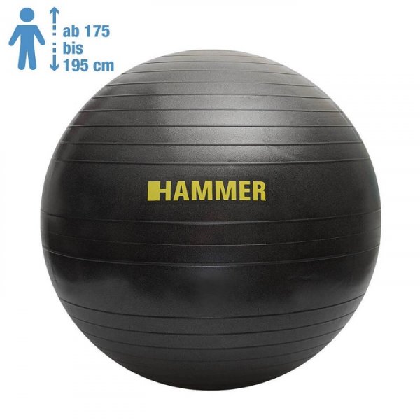 Gymnastický míč HAMMER Gymastic ball Anti-burst 75cm černý