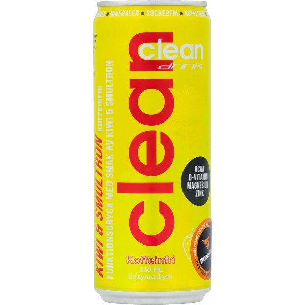 Clean Drink BCAA (bez kofeinu) - 330 ml, kiwi-jahoda