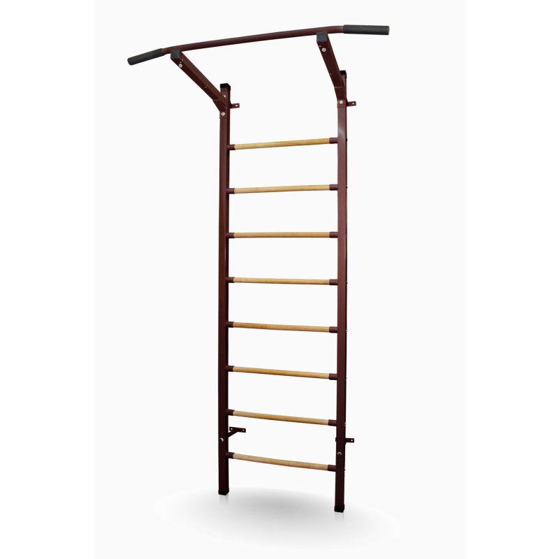 Žebřiny s hrazdou SPORTTEAM Basic 230 x 66 cm, hnědé