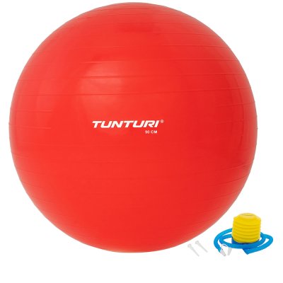Gymnastický míč s pumpičkou TUNTURI zesílený 90 cm Červený
