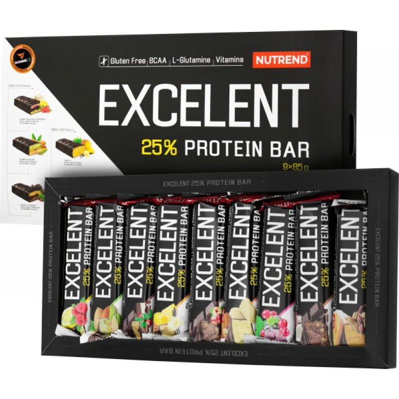 Excelent Protein Bar - 9x 85 g, mix příchutí