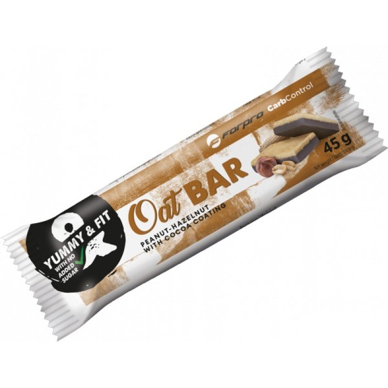 Ovesná tyčinka ForPro® - 45 g, arašídy - lískový ořech