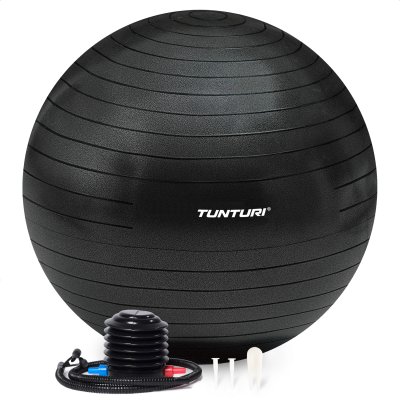 Gymnastický míč s pumpičkou TUNTURI zesílený 55 cm Černý