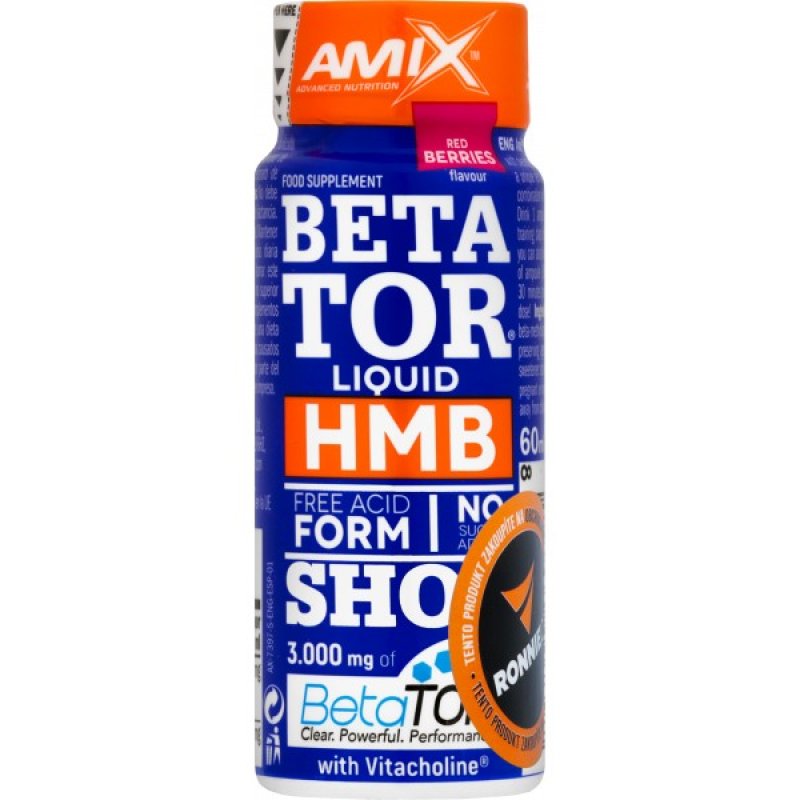 BetaTOR Liquid HMB Shot - 60 ml, červené plody