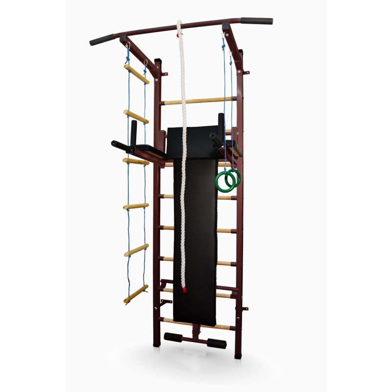 Žebřiny s příslušenstvím SPORTTEAM Maximus 230 x 66 cm, hnědé