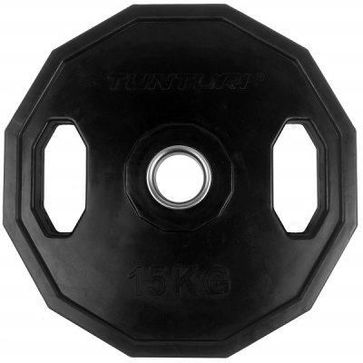 Kotouč olympijský pogumovaný 15 kg hranatý TUNTURI