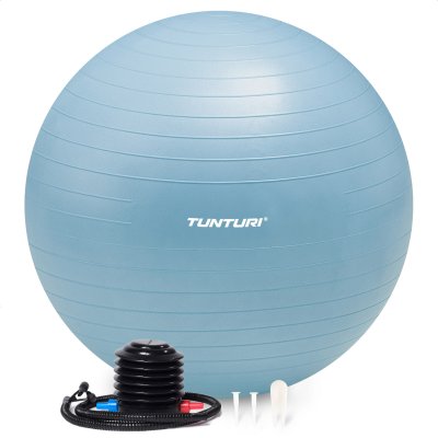 Gymnastický míč s pumpičkou TUNTURI zesílený 65 cm Světle modrý