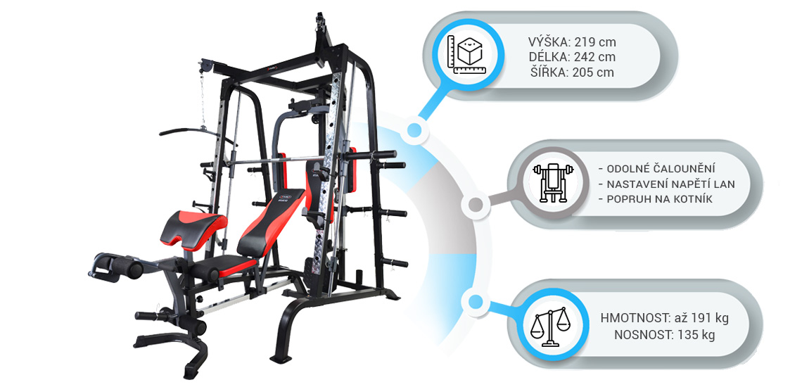 Parametry posilovací věže HMS ATLAS X2